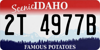 ID license plate 2T4977B