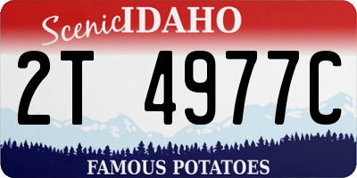 ID license plate 2T4977C