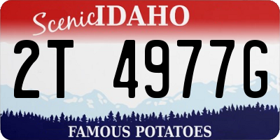 ID license plate 2T4977G