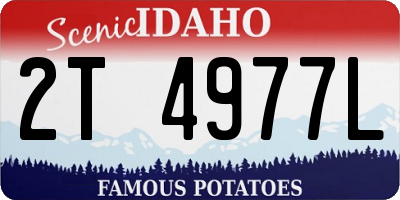 ID license plate 2T4977L