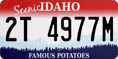 ID license plate 2T4977M