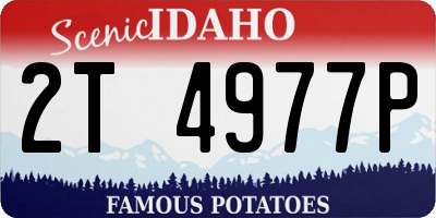 ID license plate 2T4977P