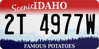 ID license plate 2T4977W