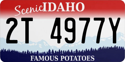 ID license plate 2T4977Y