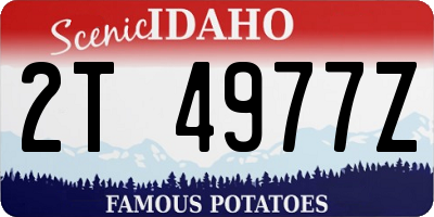 ID license plate 2T4977Z