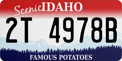 ID license plate 2T4978B