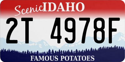 ID license plate 2T4978F