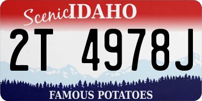 ID license plate 2T4978J