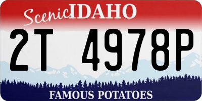 ID license plate 2T4978P