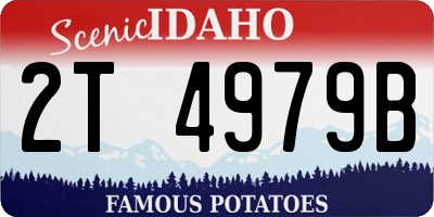 ID license plate 2T4979B