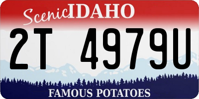 ID license plate 2T4979U