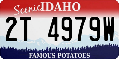 ID license plate 2T4979W
