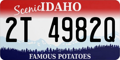 ID license plate 2T4982Q