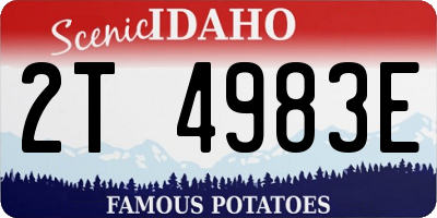 ID license plate 2T4983E