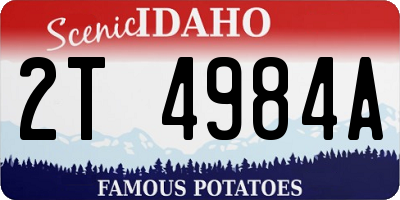 ID license plate 2T4984A
