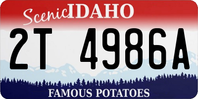 ID license plate 2T4986A