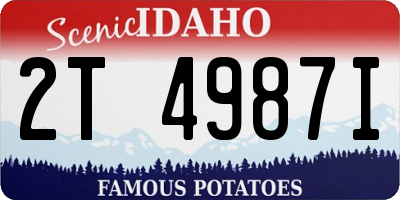 ID license plate 2T4987I
