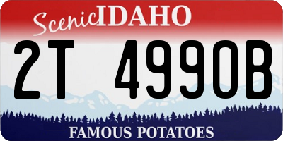 ID license plate 2T4990B