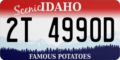 ID license plate 2T4990D