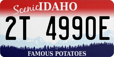 ID license plate 2T4990E