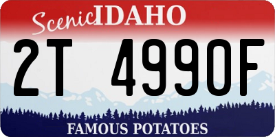 ID license plate 2T4990F