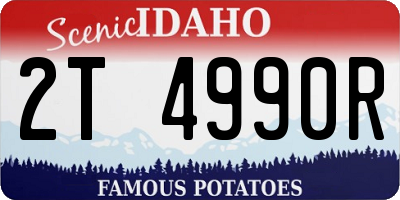 ID license plate 2T4990R