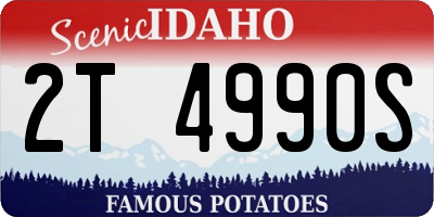 ID license plate 2T4990S