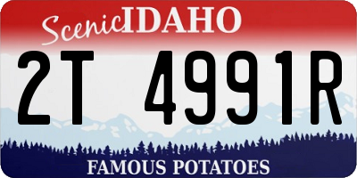 ID license plate 2T4991R