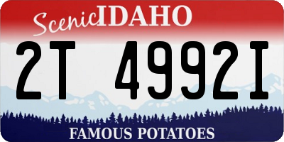 ID license plate 2T4992I