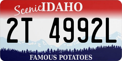 ID license plate 2T4992L