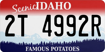 ID license plate 2T4992R