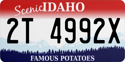 ID license plate 2T4992X