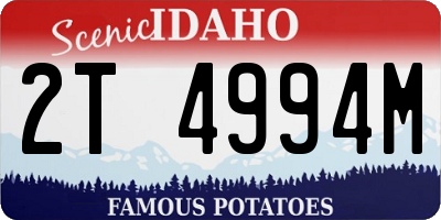 ID license plate 2T4994M