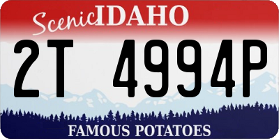 ID license plate 2T4994P