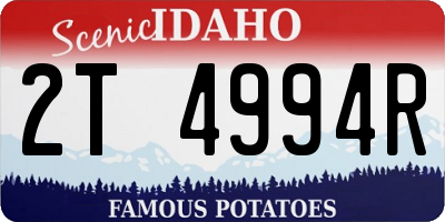 ID license plate 2T4994R