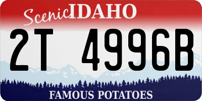 ID license plate 2T4996B