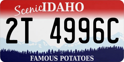 ID license plate 2T4996C