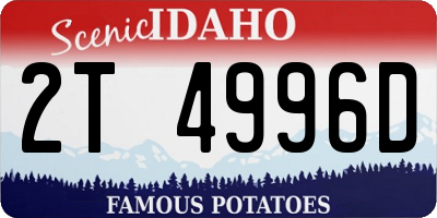 ID license plate 2T4996D
