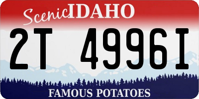 ID license plate 2T4996I