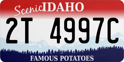 ID license plate 2T4997C