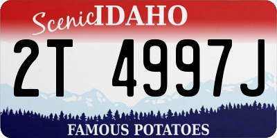 ID license plate 2T4997J