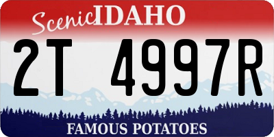 ID license plate 2T4997R