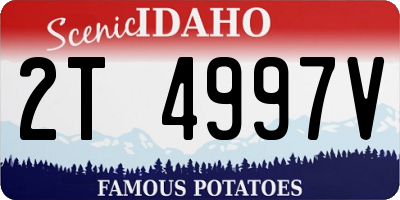 ID license plate 2T4997V