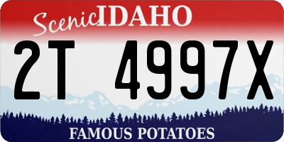 ID license plate 2T4997X
