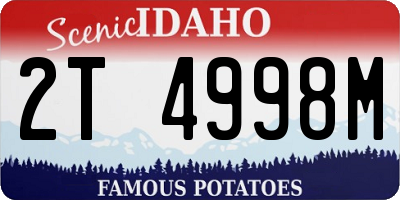 ID license plate 2T4998M