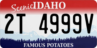 ID license plate 2T4999V
