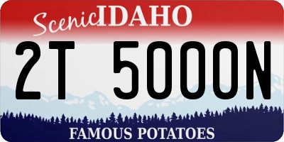 ID license plate 2T5000N