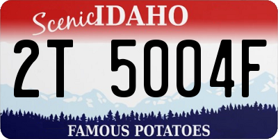 ID license plate 2T5004F