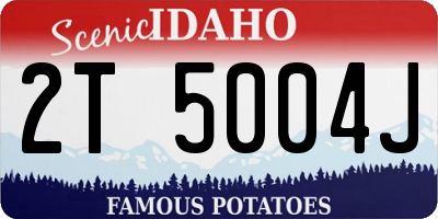ID license plate 2T5004J