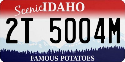 ID license plate 2T5004M